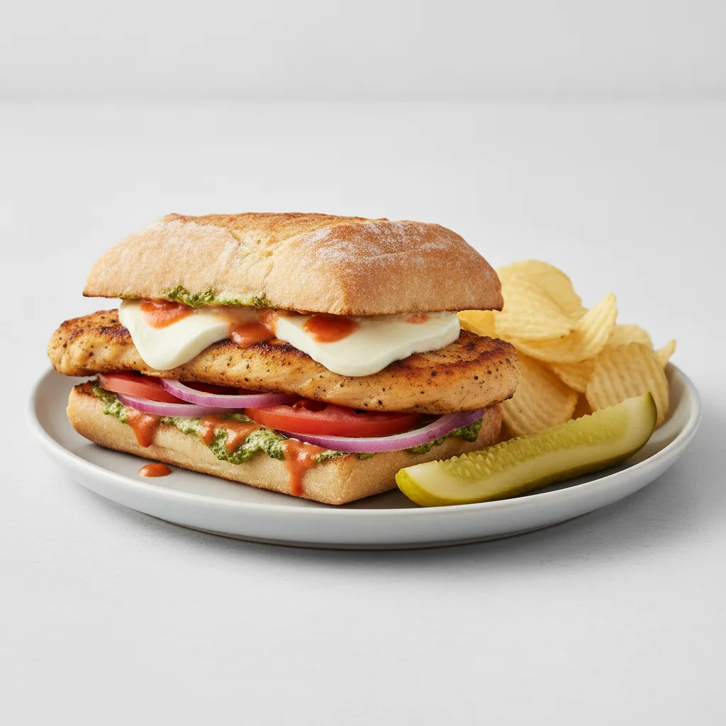 Chicken Tuscany Sandwich With Chips