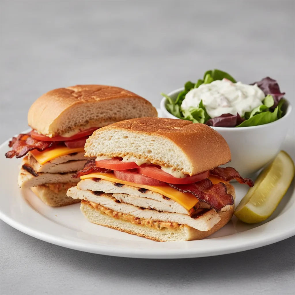 Chipotle Chicken Sandwich With Ranch Side Salad