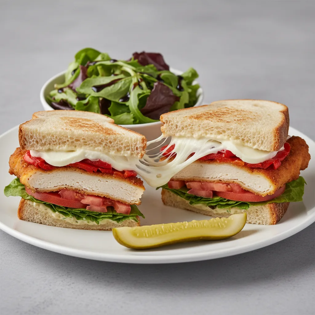 New Yorker Sandwich With Balsamic Vinaigrette Side Salad