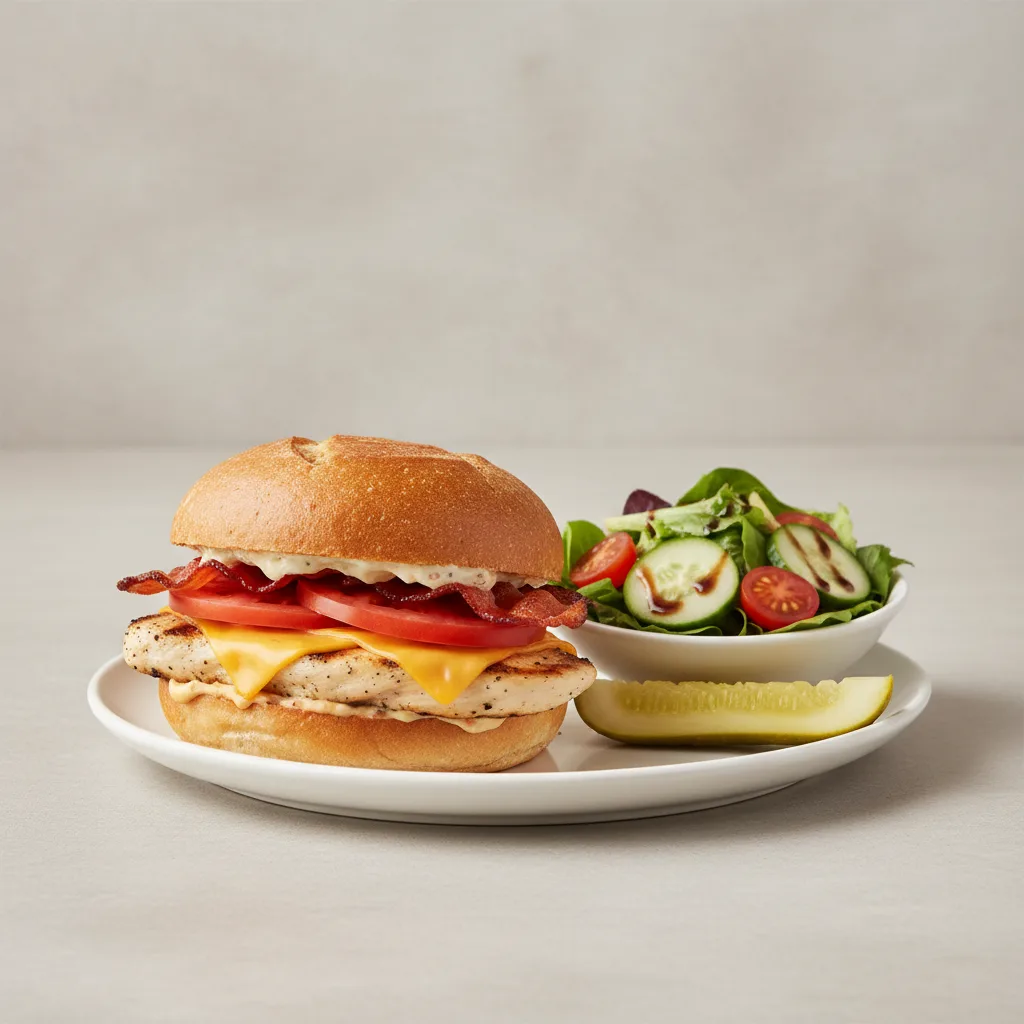 Chipotle Chicken Sandwich With Balsamic Vinaigrette Side Salad