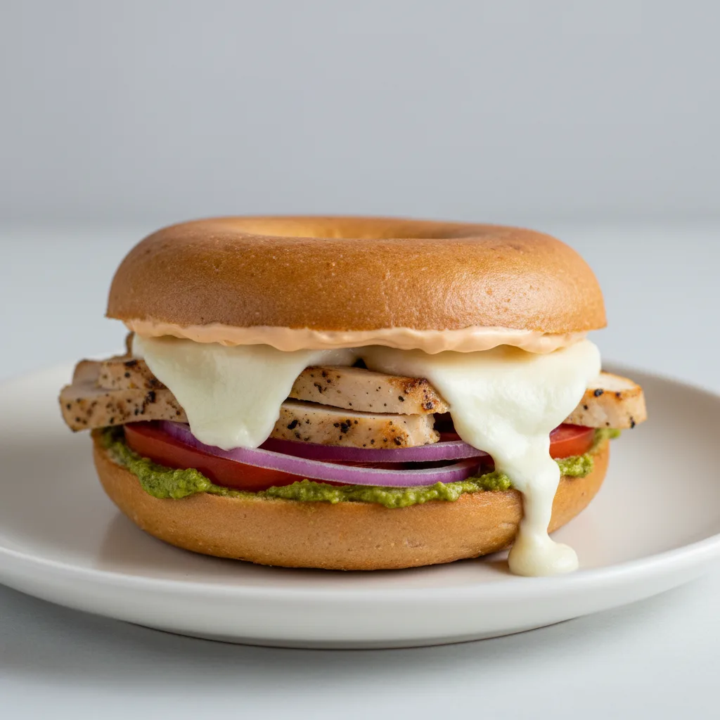 Chicken Tuscany on Gluten Free Bagel