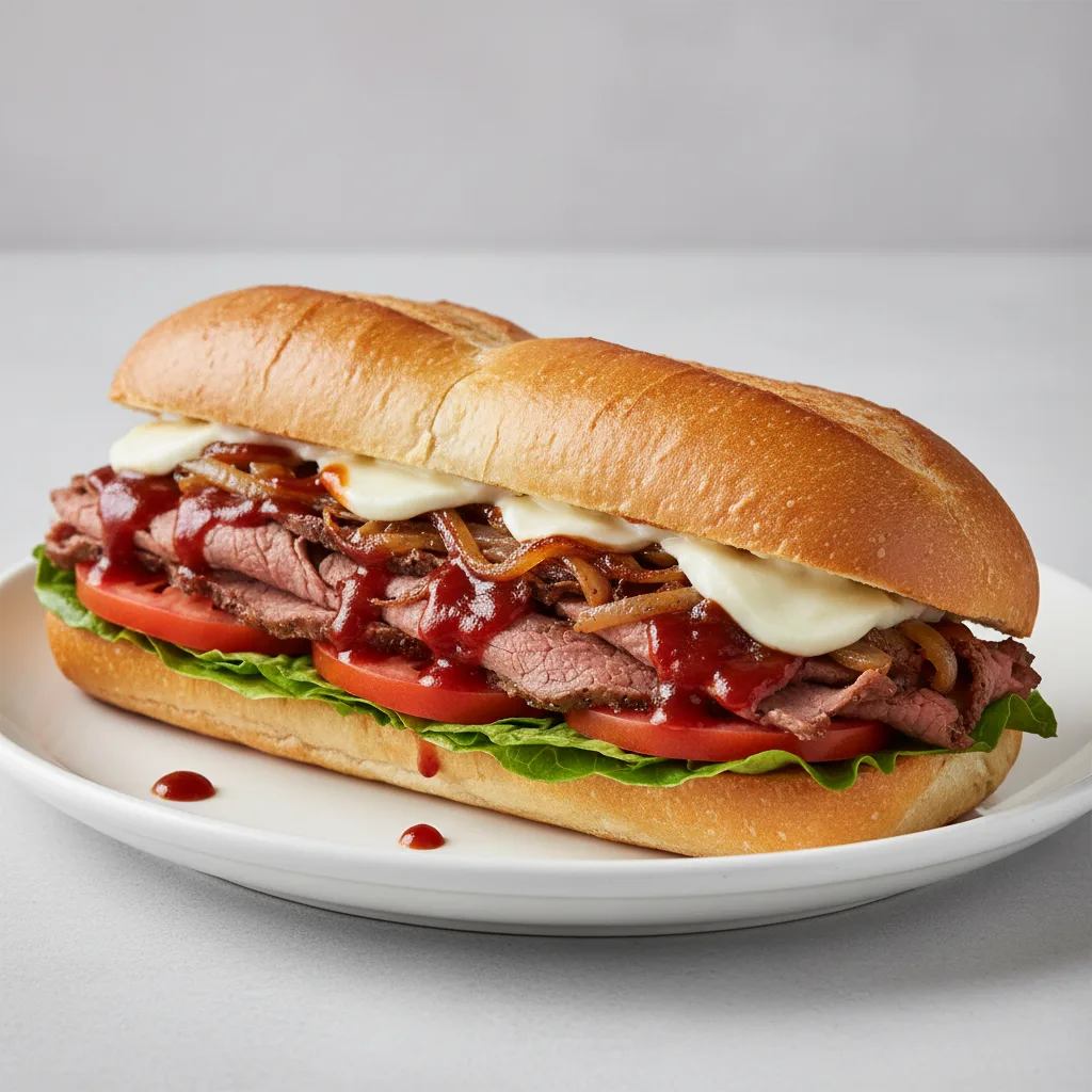 Texas Beef on a Hero Roll