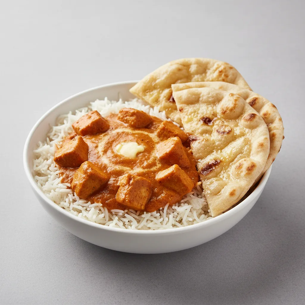 Butter Chicken Bowl With Butter Naan Butter Chicken Bowl With Butter Naan