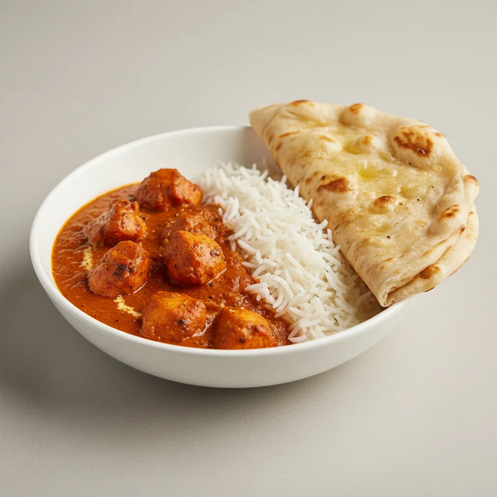 Chicken Tikka Masala Bowl With Butter Naan Chicken Tikka Masala Bowl With Butter Naan