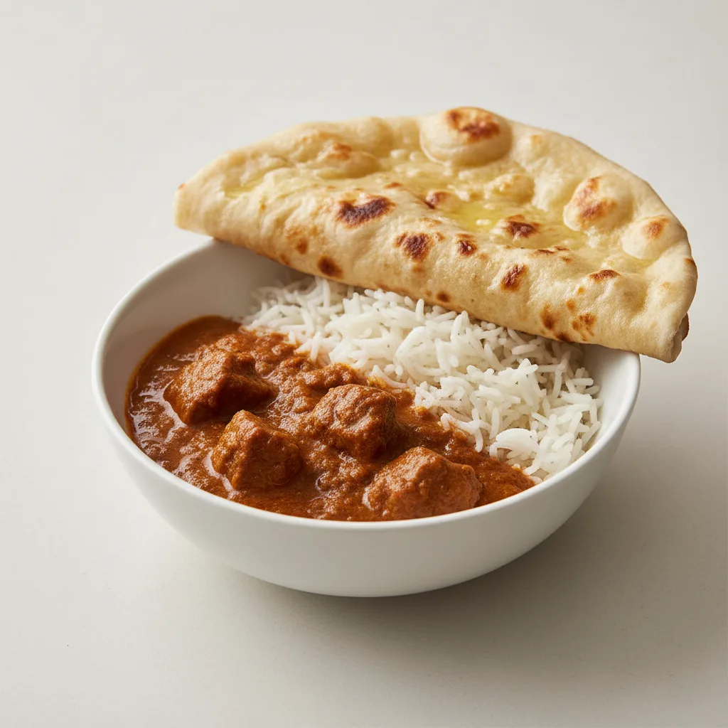 Lamb Curry Bowl With Butter Naan Lamb Curry Bowl With Butter Naan
