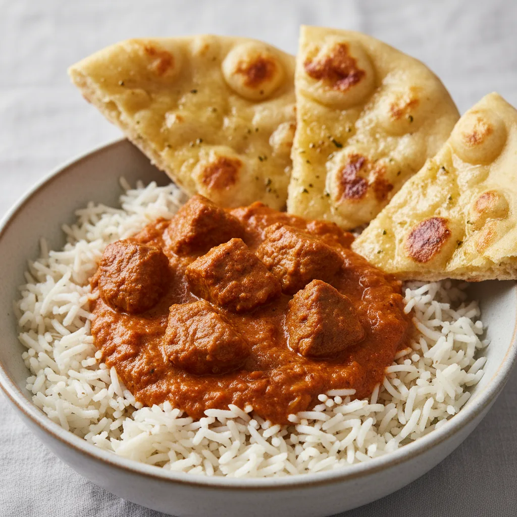 Lamb Tikka Masala Bowl With Butter Naan Lamb Tikka Masala Bowl With Butter Naan