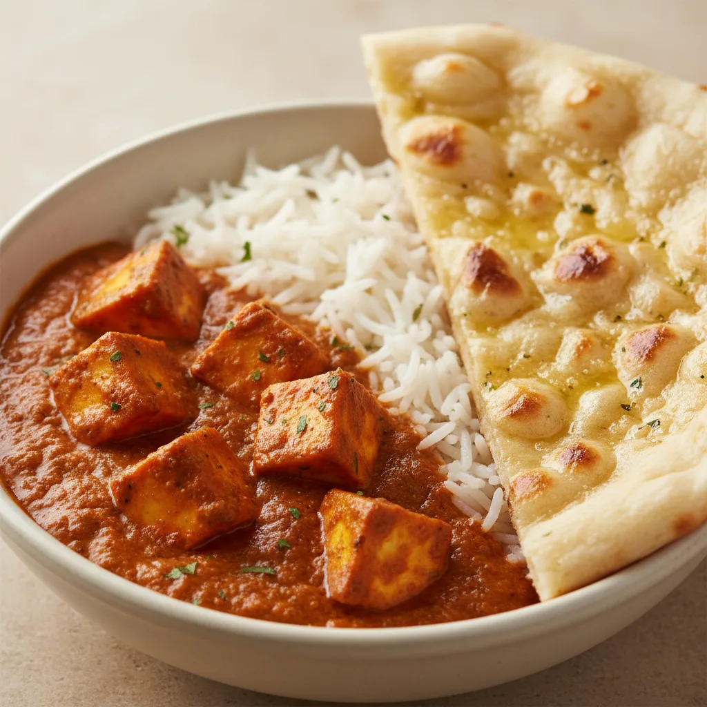 Paneer Tikka Masala Bowl With Butter Naan Paneer Tikka Masala Bowl With Butter Naan