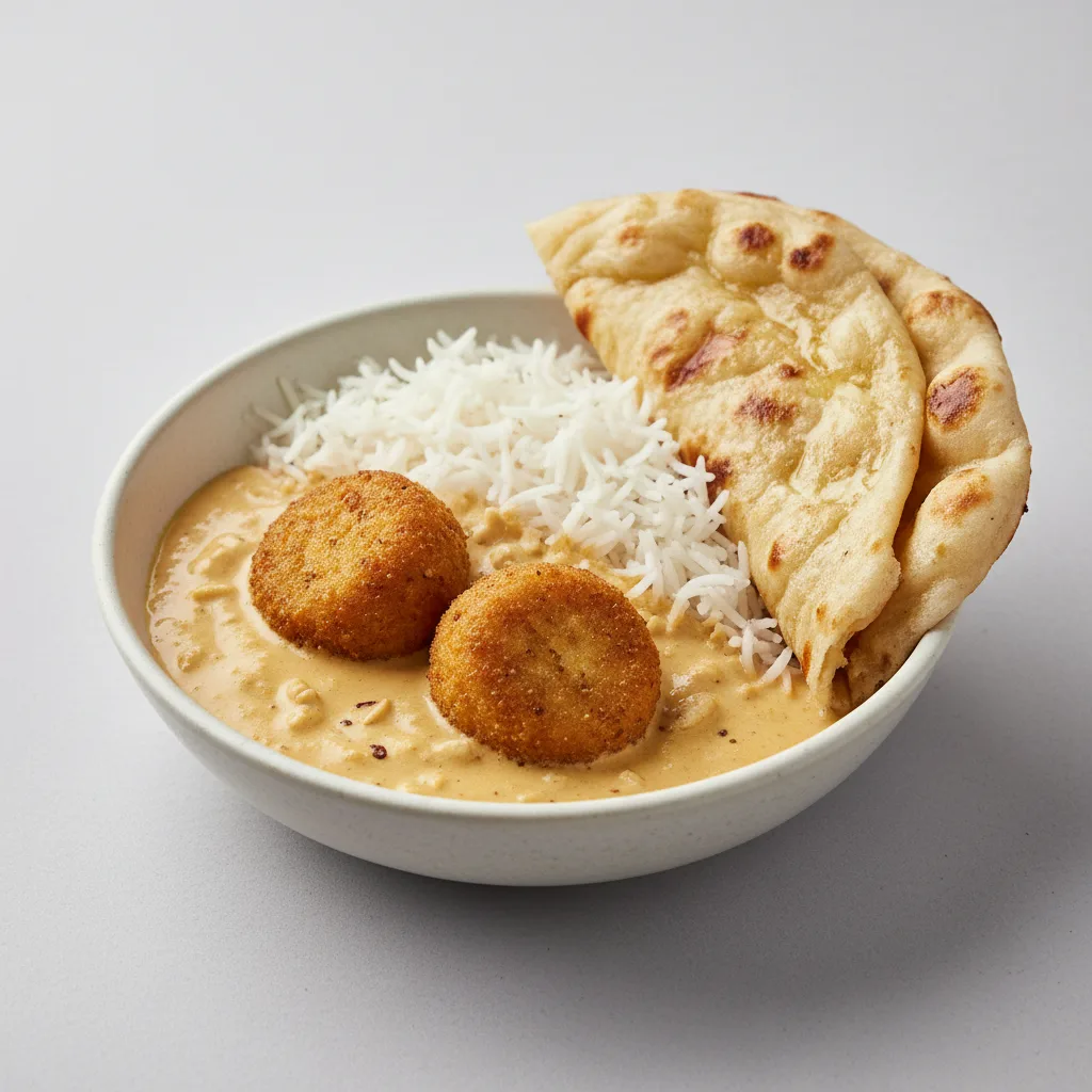 Malai Kofta Bowl With Butter Naan Malai Kofta Bowl With Butter Naan