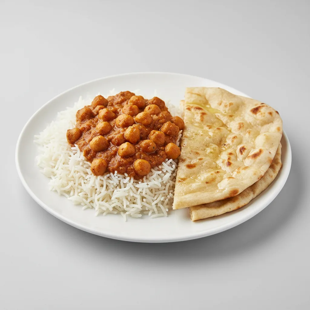 Chana Masala Bowl With Butter Naan Chana Masala Bowl With Butter Naan