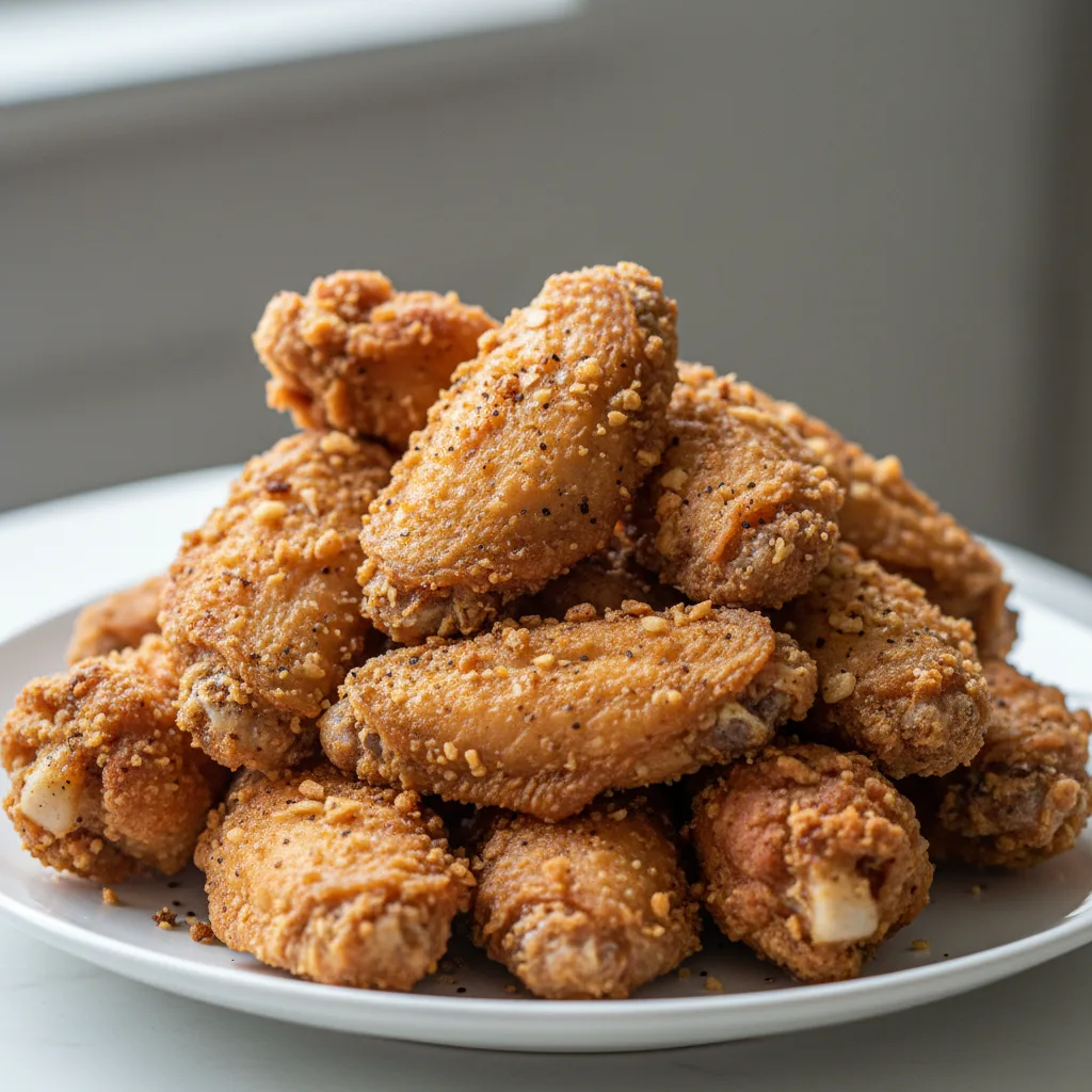Crispy Chicken Wings — Garlic & Pepper