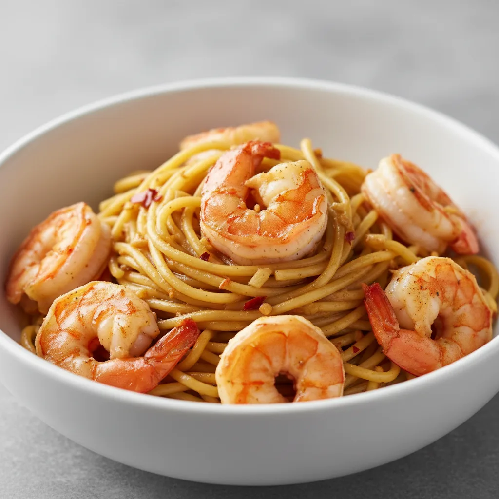 Garlic Noodles — Shrimp