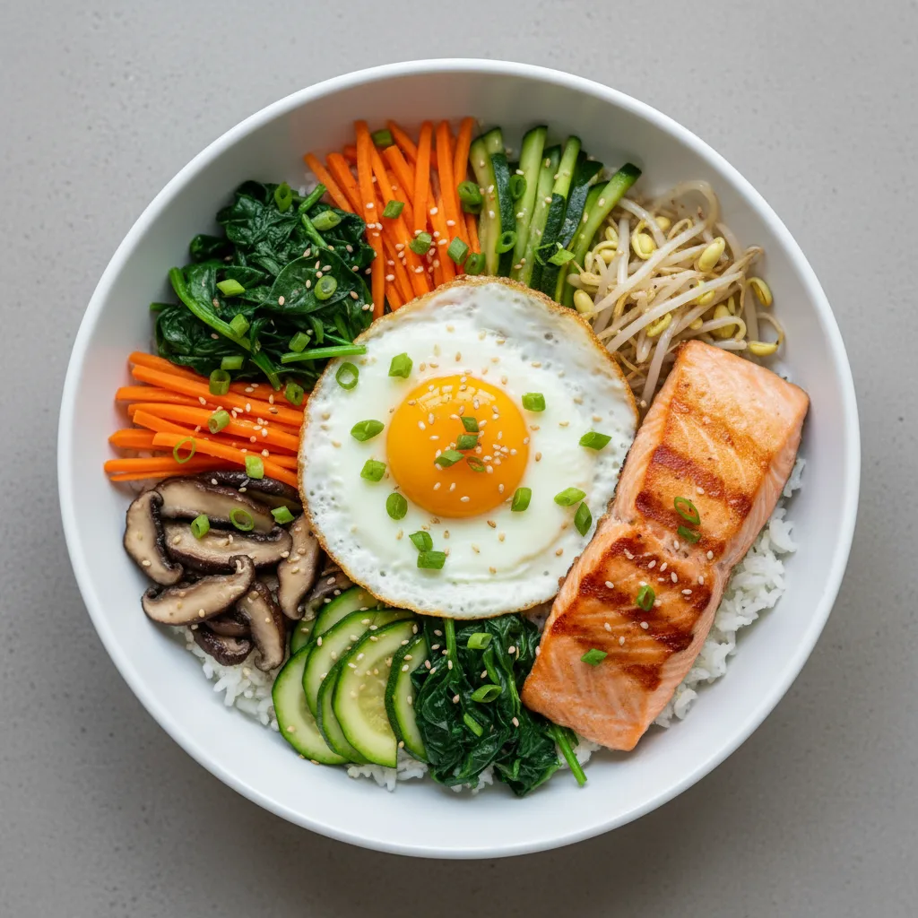 Bibimbap - Grilled Salmon