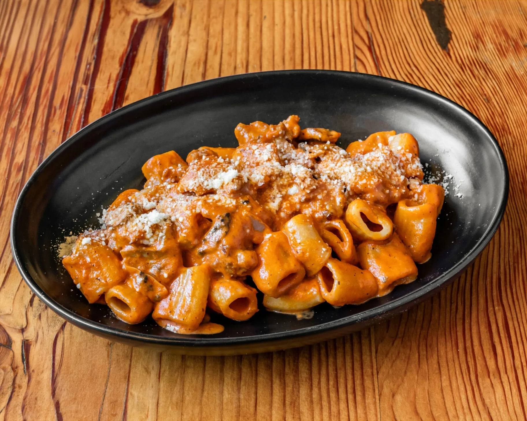 Rigatoni Boscaiola Vodka Pink sauce
