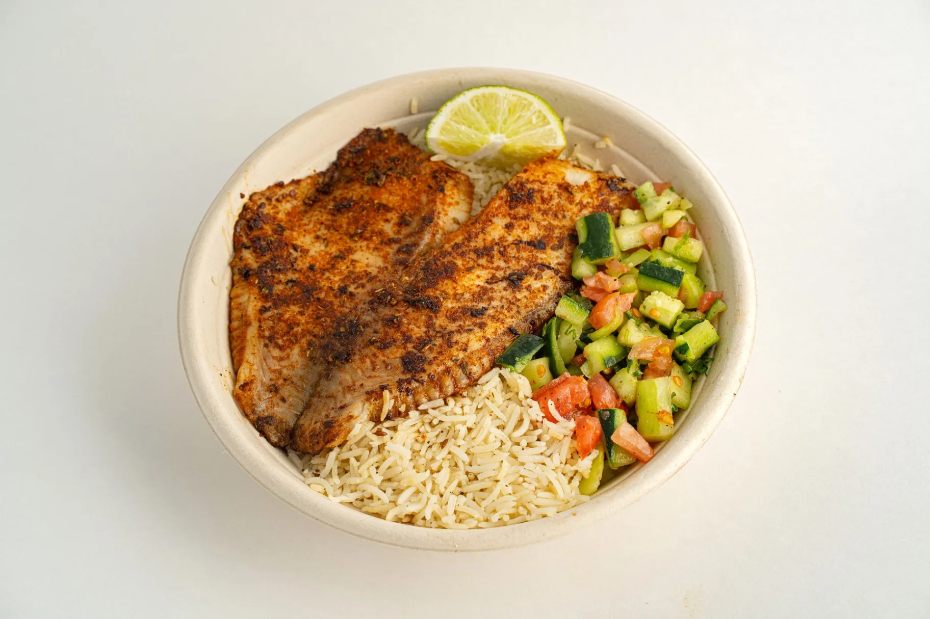 Grilled Fish Rice Bowl — Red Hot