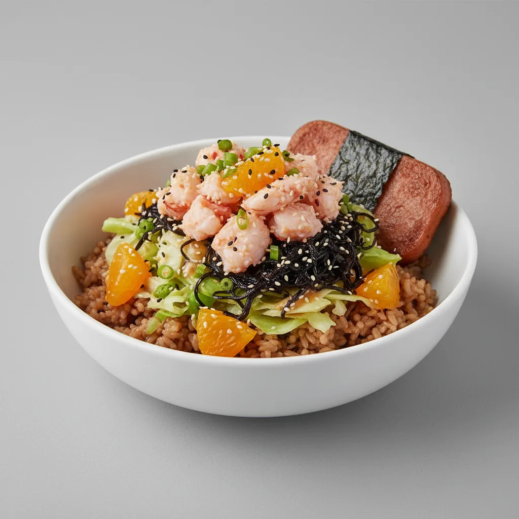 Luxe Lobster Bowl Combo (Regular) — Brown Rice / Garlic Spam Musubi Luxe Lobster Bowl Combo (Regular) — Brown Rice / Garlic Spam Musubi