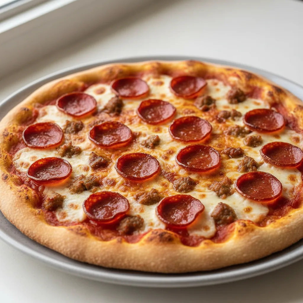 Gluten-Free Pepperoni and Sausage Pizza Gluten-Free Pepperoni and Sausage Pizza