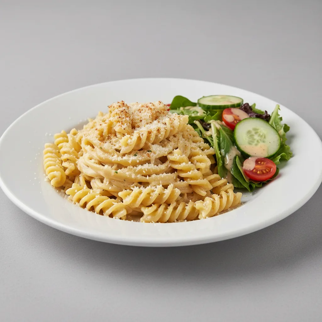 Alfredo Pasta with Side Salad Alfredo Pasta with Side Salad