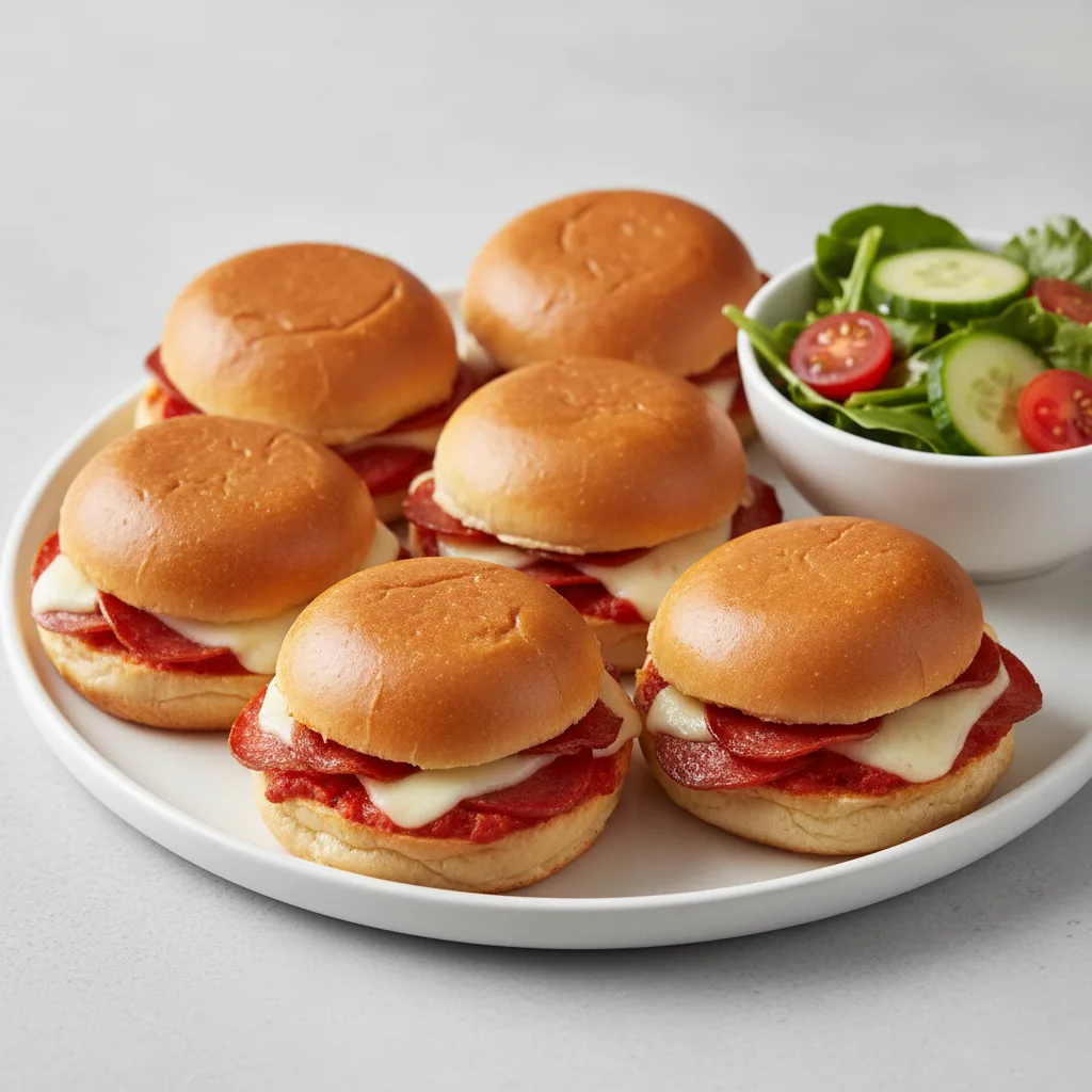 Pepperoni Sliders with Side Salad Pepperoni Sliders with Side Salad