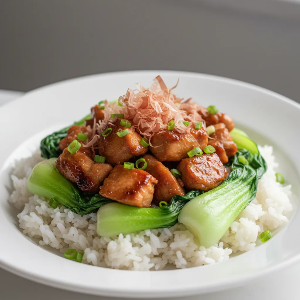 Shoyu Chicken Rice with Bok Choy Shoyu Chicken Rice with Bok Choy