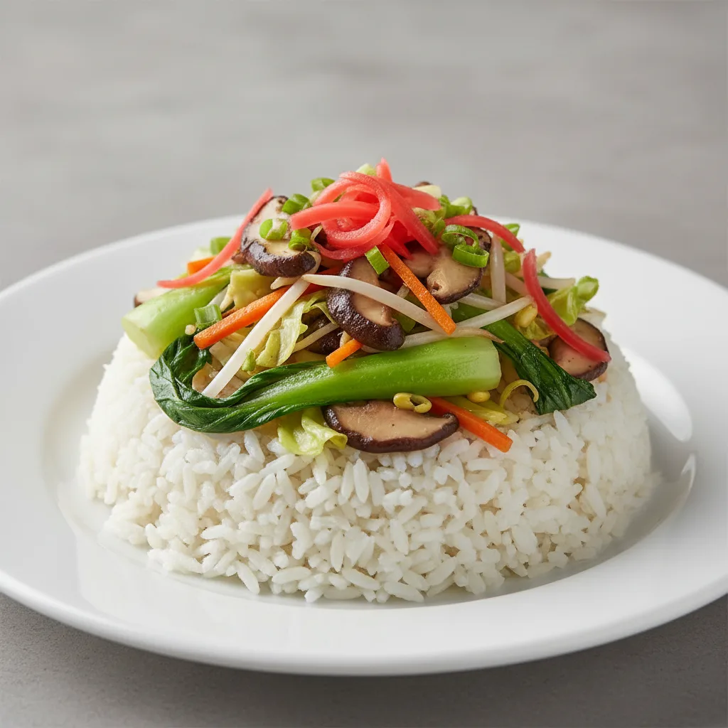 Shiitake Stir-fry Rice with Bok Choy Shiitake Stir-fry Rice with Bok Choy