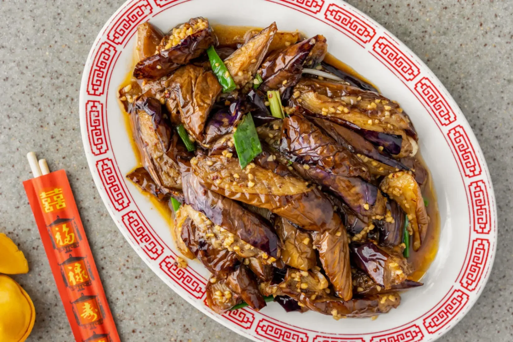 Vegan Eggplant with Garlic Sauce
