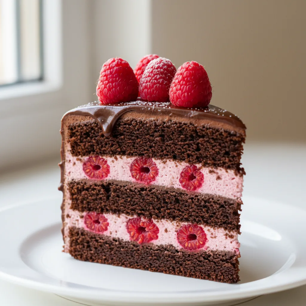Chocolate and Raspberry Cake (Vegan and Gluten-Free)