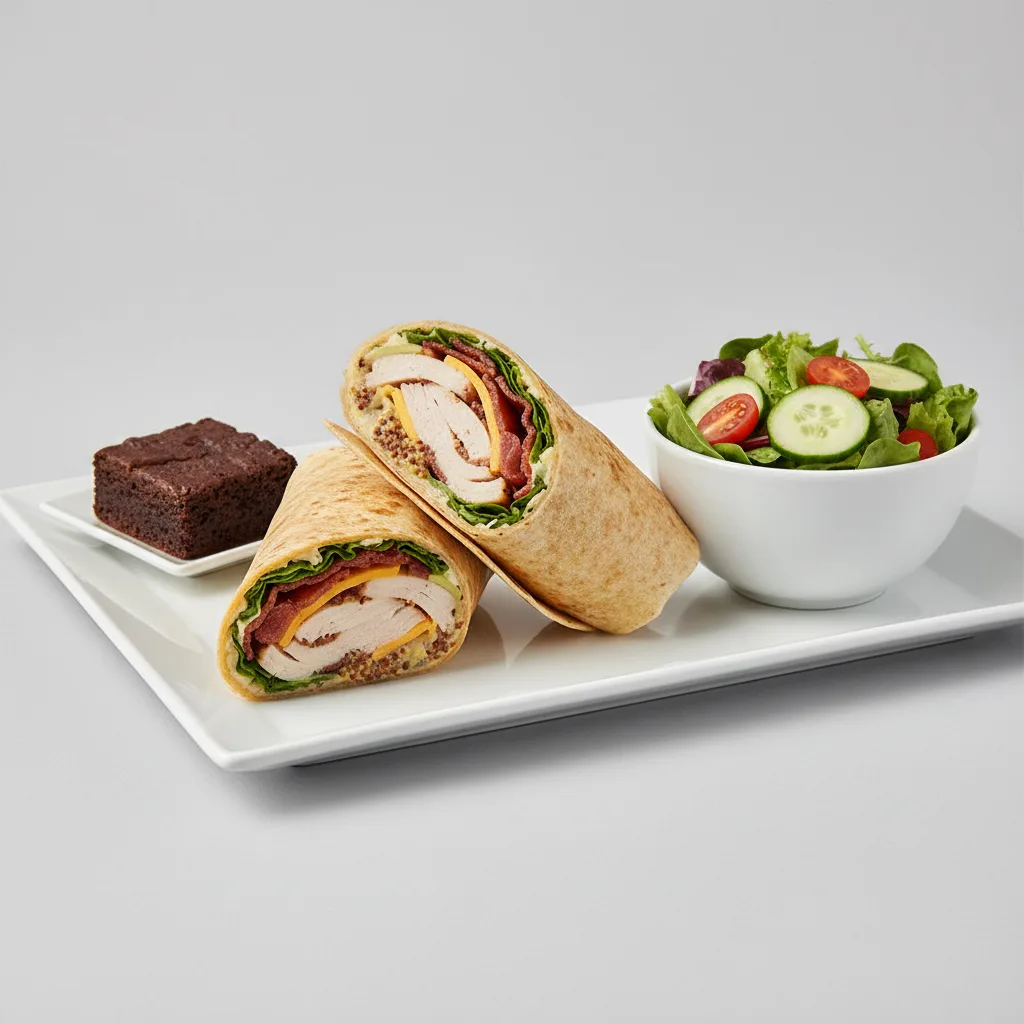 Roasted Turkey Wrap - Salad Meal