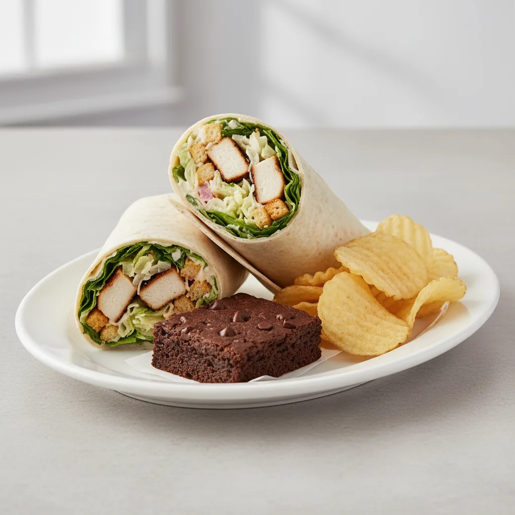 Chicken Caesar Wrap - Chips Meal