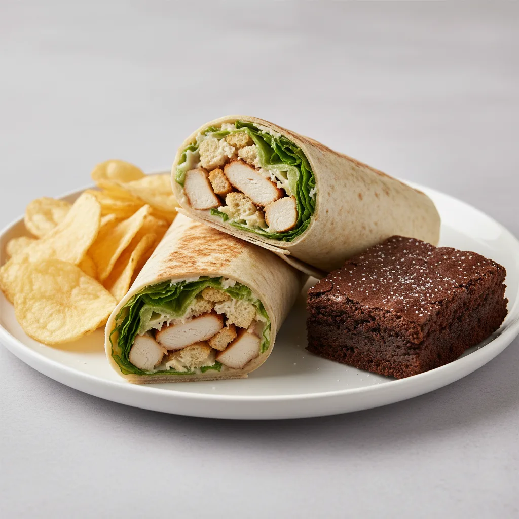 Grilled Chicken Caesar Wrap - Chips Meal