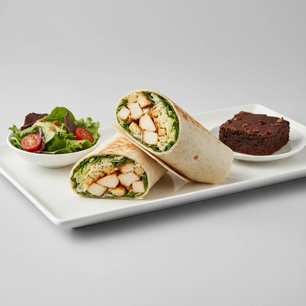 Grilled Chicken Caesar Wrap - Salad Meal