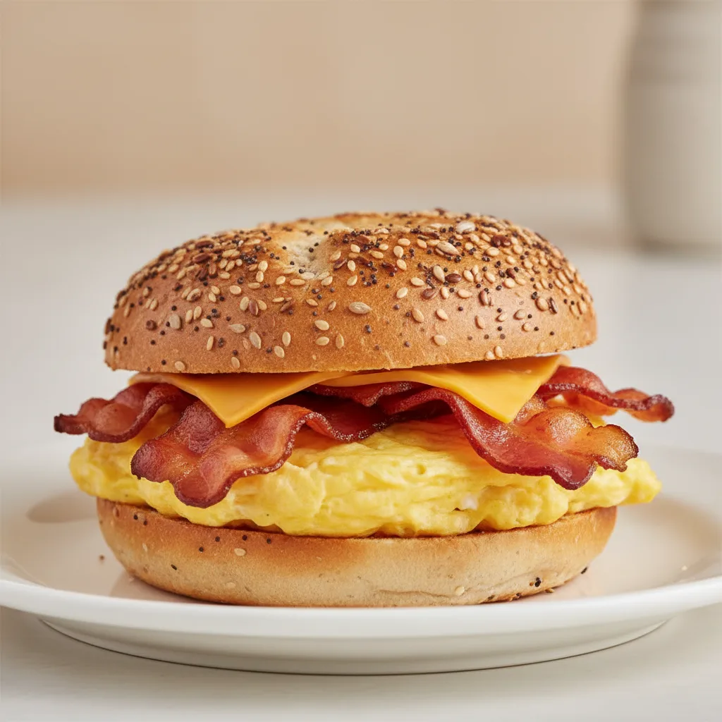 Bacon, Egg & Cheese on a Kaiser Roll
