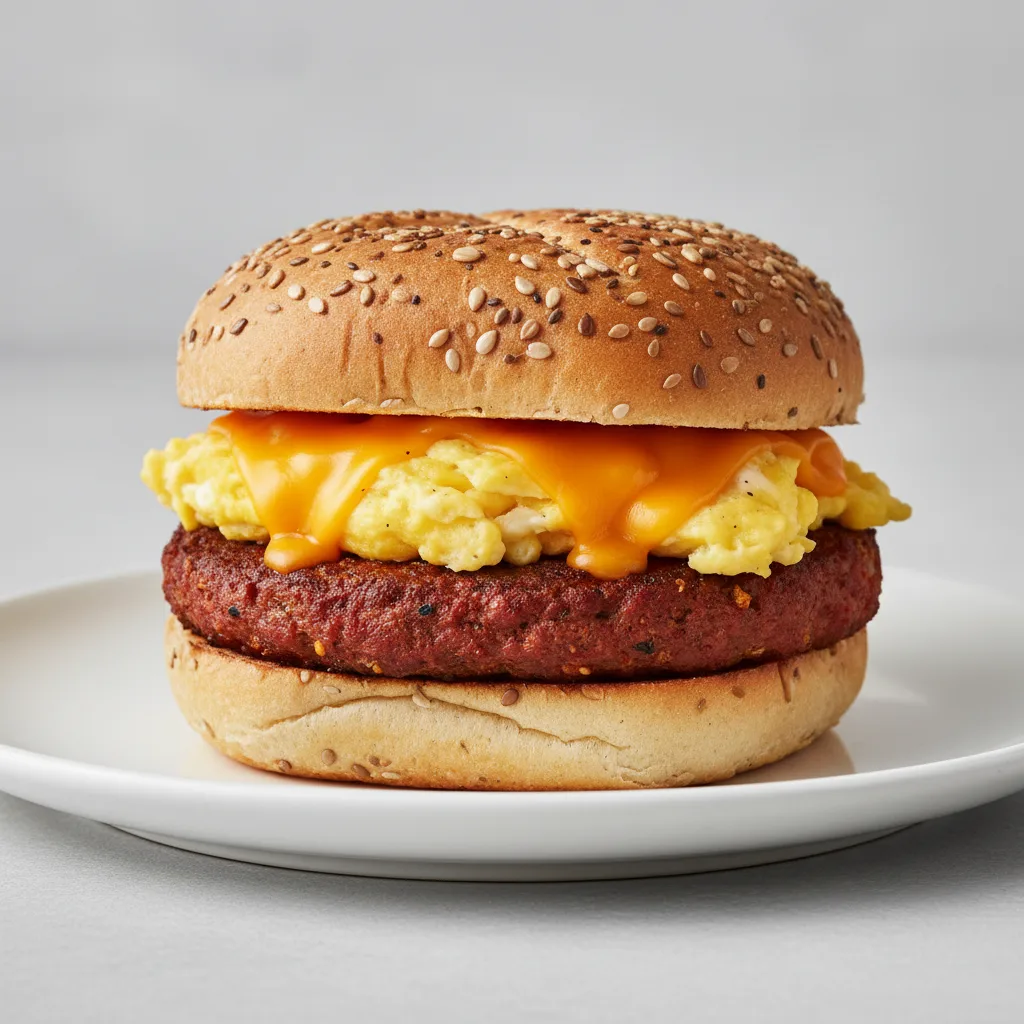 Chorizo, Egg & Cheese on a Kaiser Roll