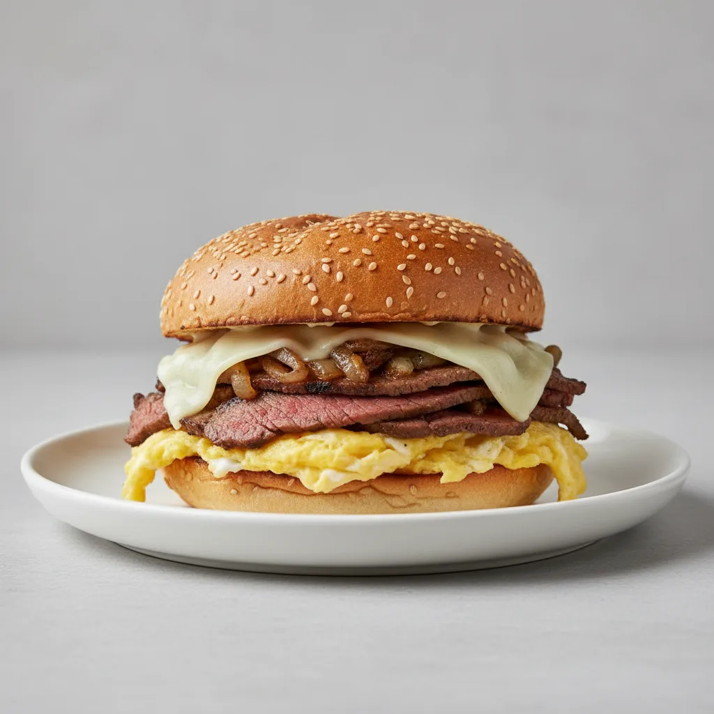 Ribeye, Egg & Cheese on a Kaiser Roll