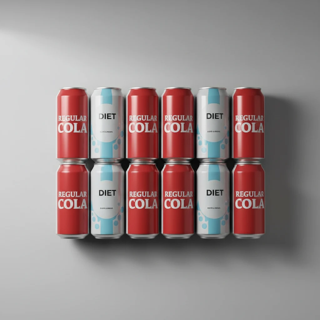 Assorted Individual Sodas — Half Diet & Half Regular Sodas