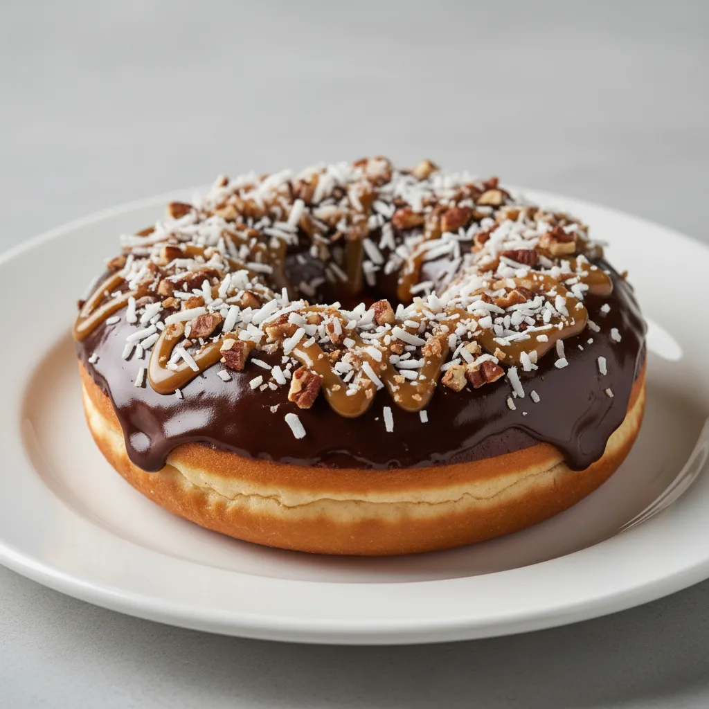 Individual German Chocolate Donut