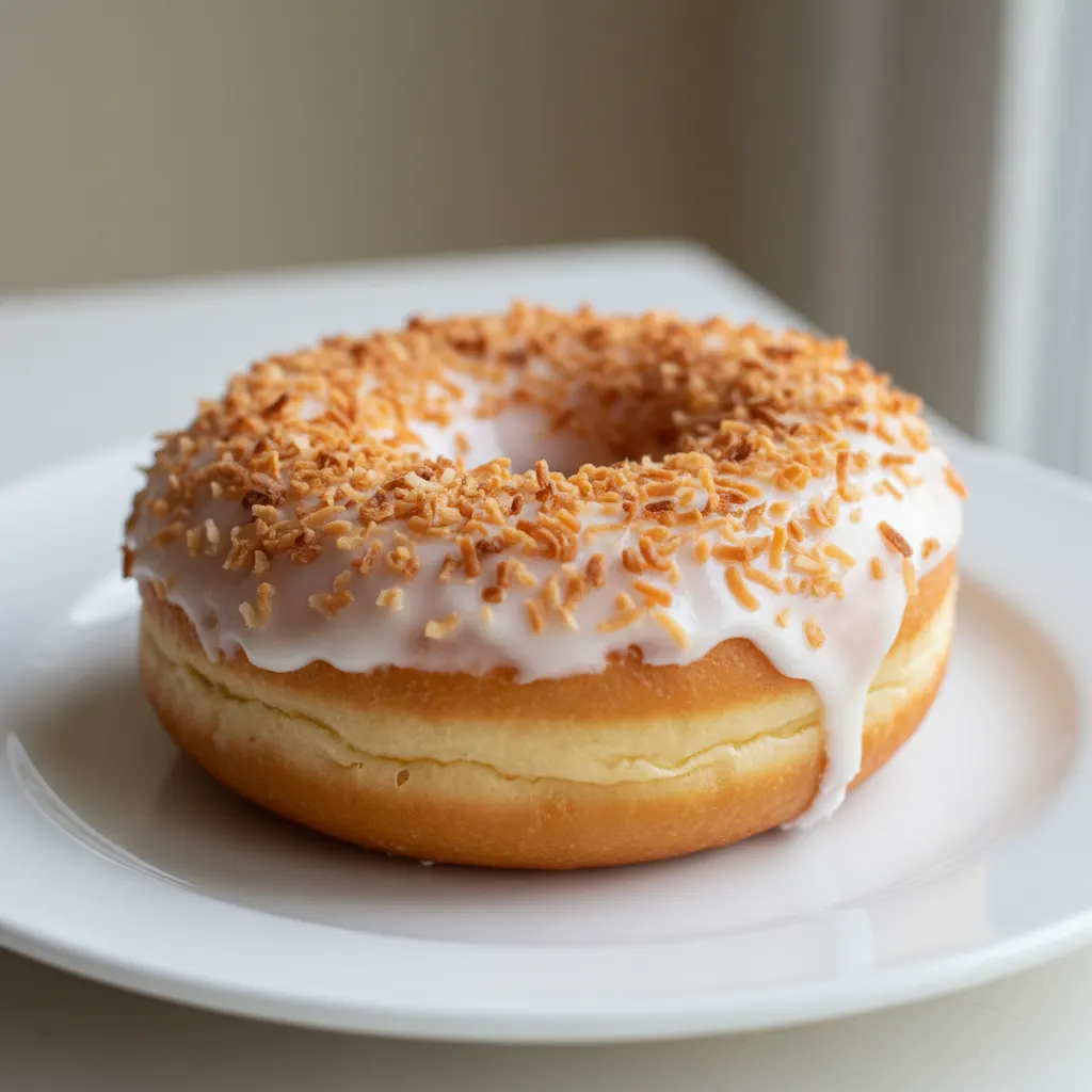 Individual Toasted Coconut Donut