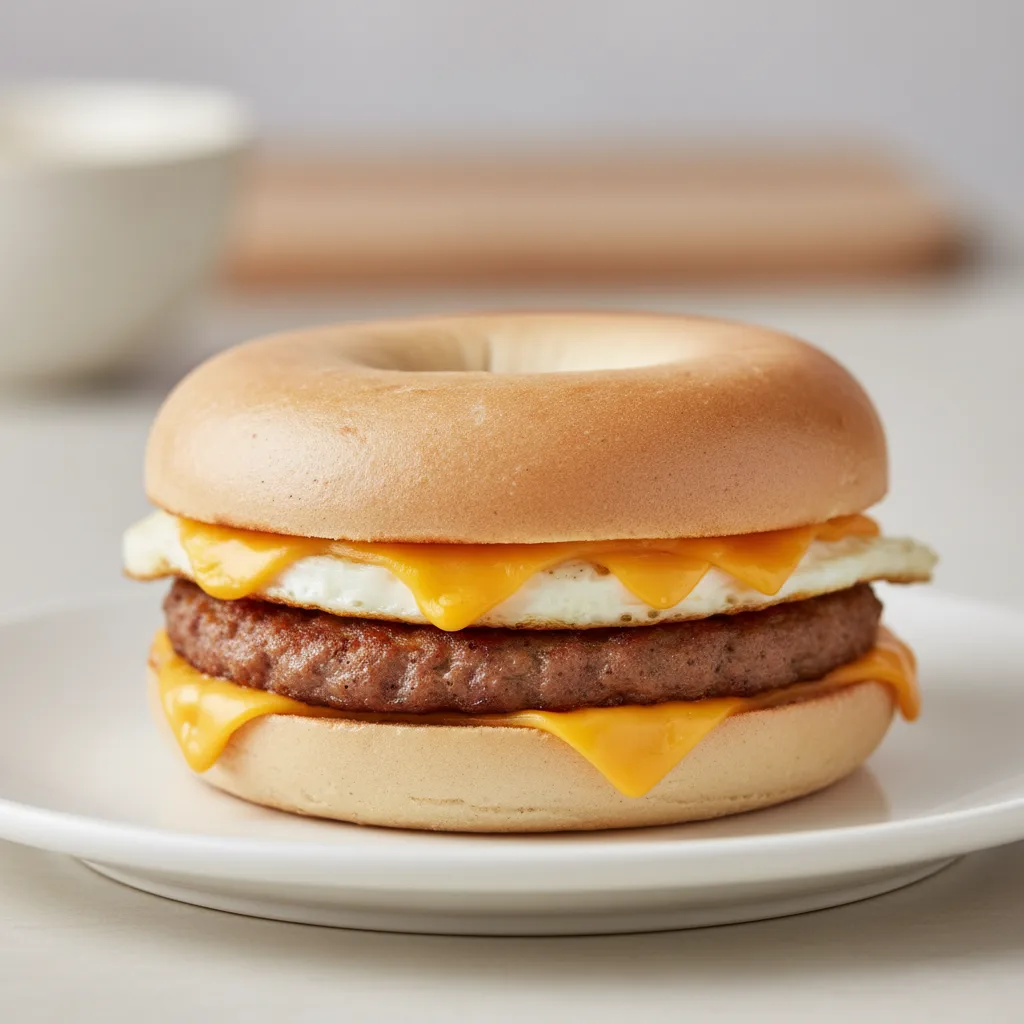 Sausage, Egg & Cheese Bagel Sandwich Sausage, Egg & Cheese Bagel Sandwich