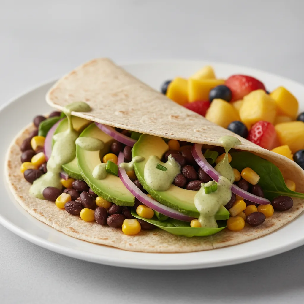 Vegan Mexican Salad Wrap Vegan Mexican Salad Wrap