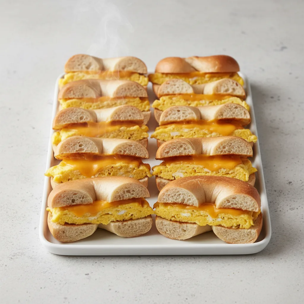 Bagel Breakfast Sandwich Tray — Egg and Cheese