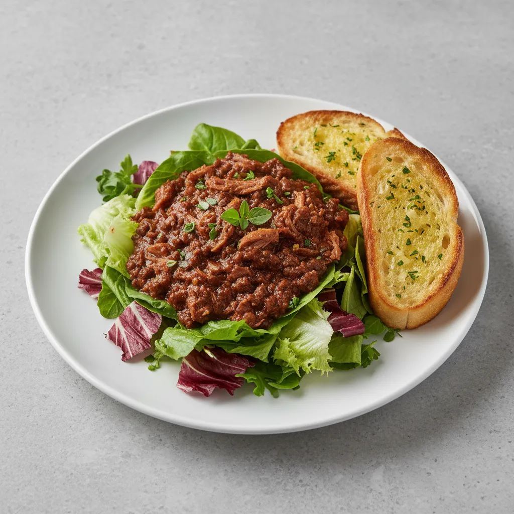 Lettuce Mix with Beef Bolognese, Sunday Gravy and Italian Herbs Lettuce Mix with Beef Bolognese, Sunday Gravy and Italian Herbs