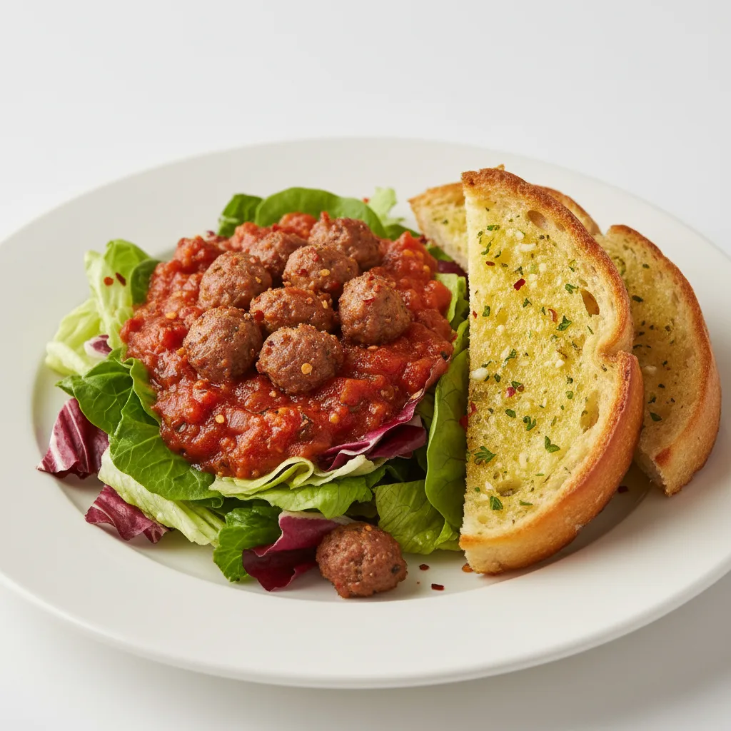 Lettuce Mix with Italian Sausage, Vegetarian Marinara and Crushed Red Pepper Flakes Lettuce Mix with Italian Sausage, Vegetarian Marinara and Crushed Red Pepper Flakes