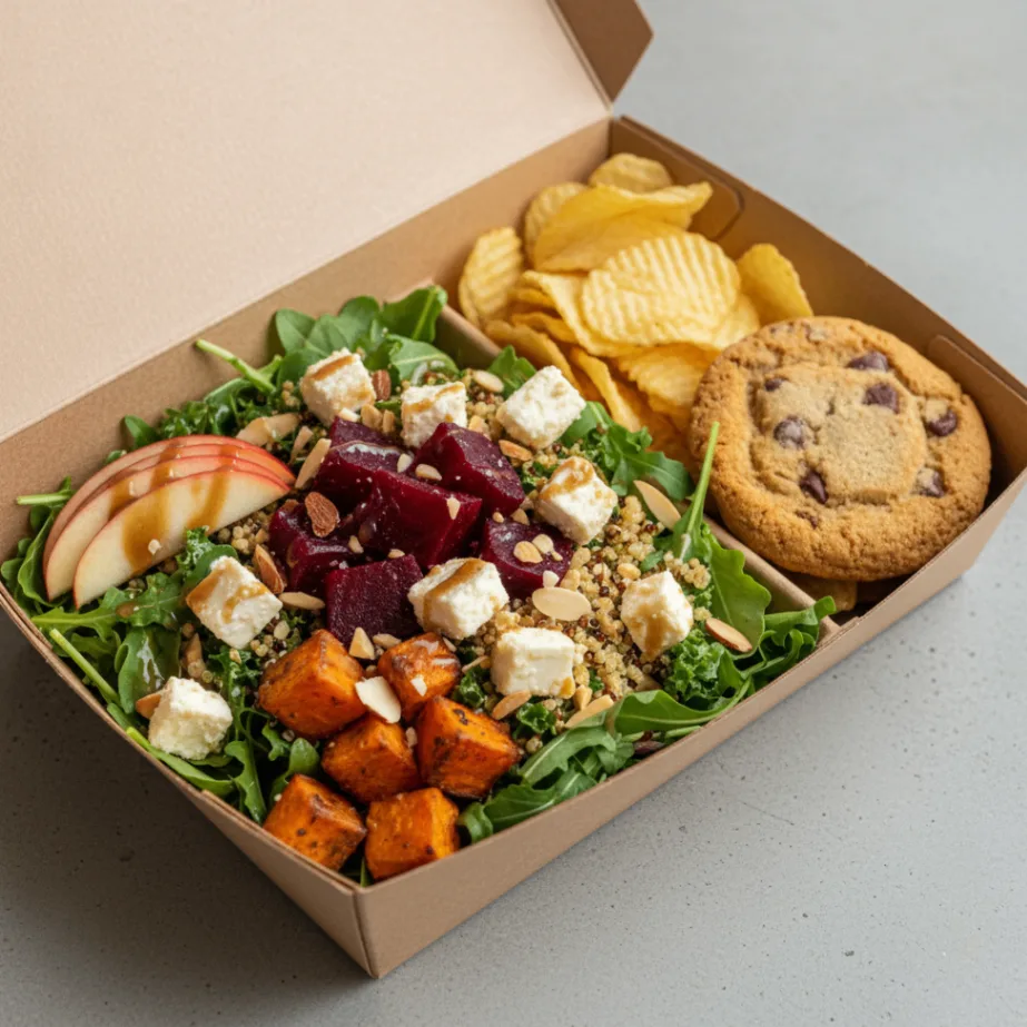 Earth Bowl Salad with Chips and Cookie