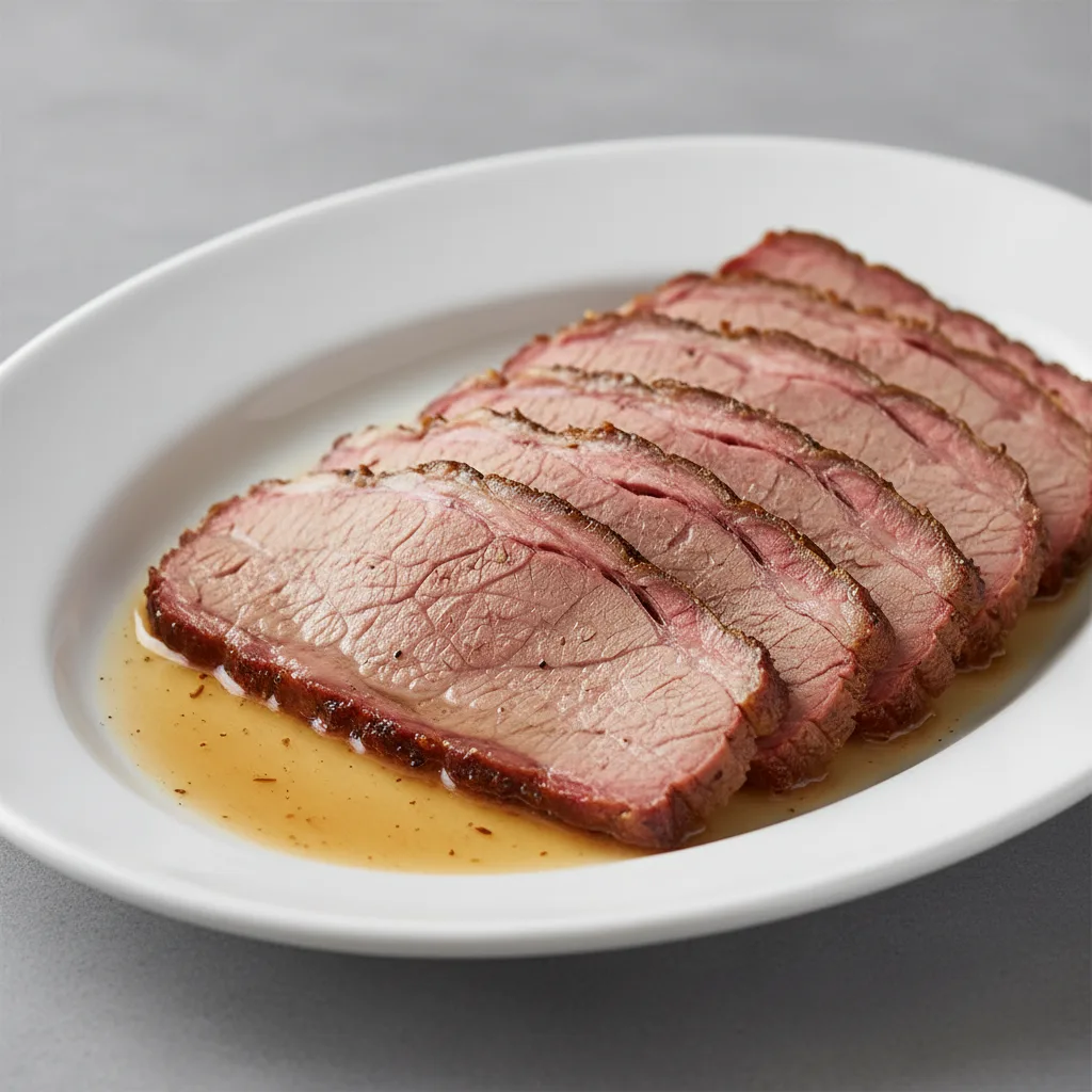 Sliced Herb Brisket with Light Au Jus Sliced Herb Brisket with Light Au Jus