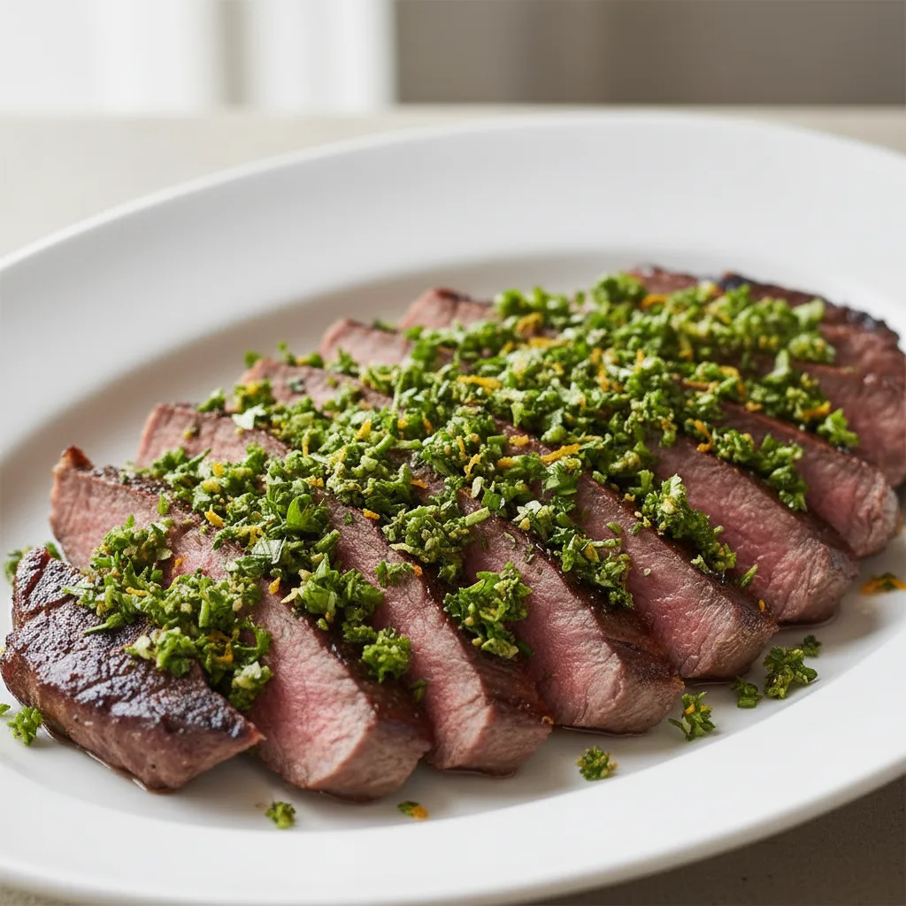 Lean Flank Steak with Herb Finish Lean Flank Steak with Herb Finish