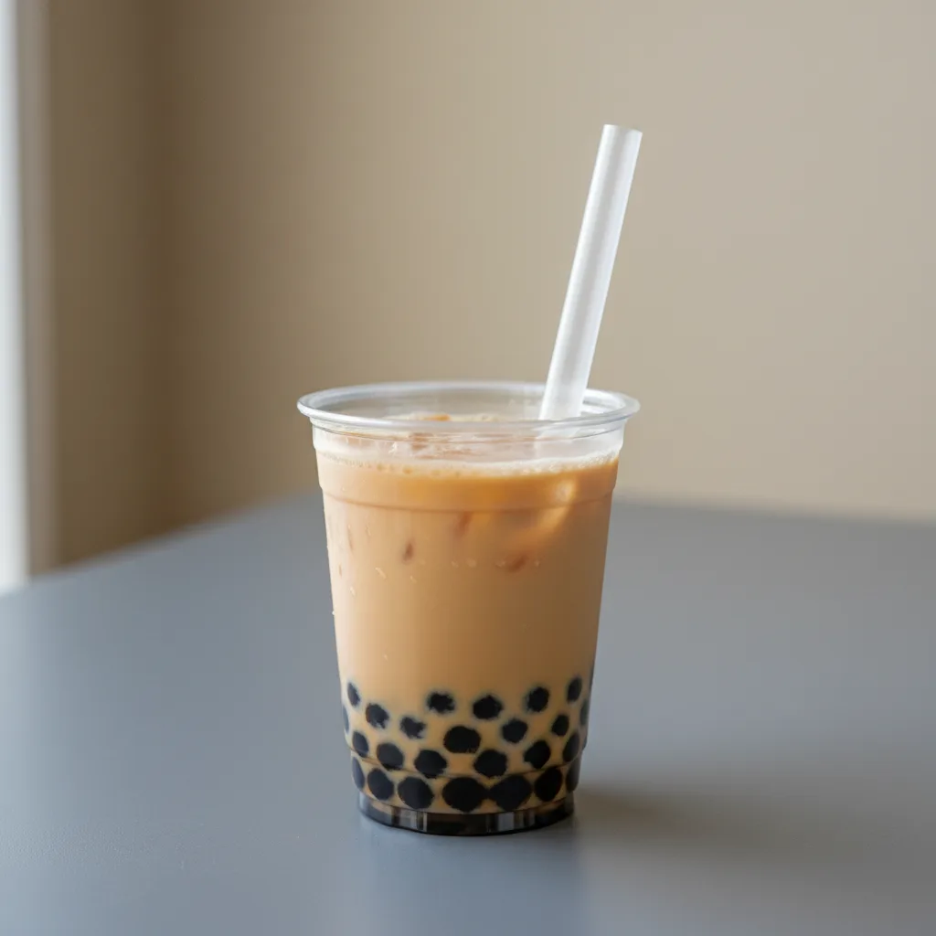 25% Sweetness Four Seasons Milk Tea with Boba [16 oz]