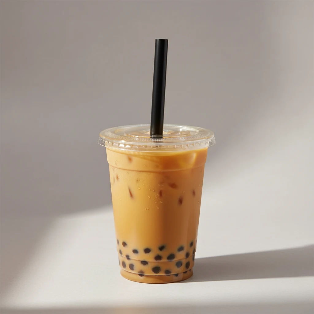 25% Sweetness Four Seasons Milk Tea with Boba [24 oz]