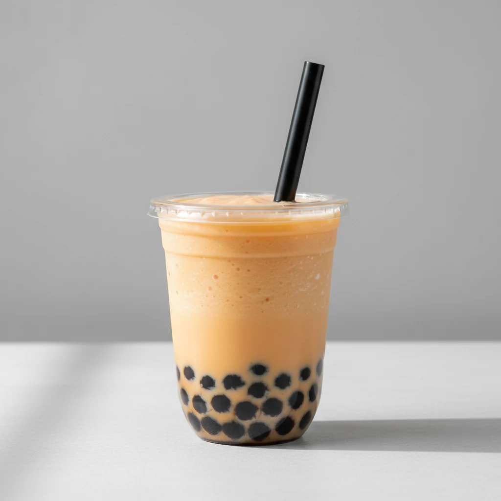 50% Sweetness Orange Yakult with Boba [16 oz]