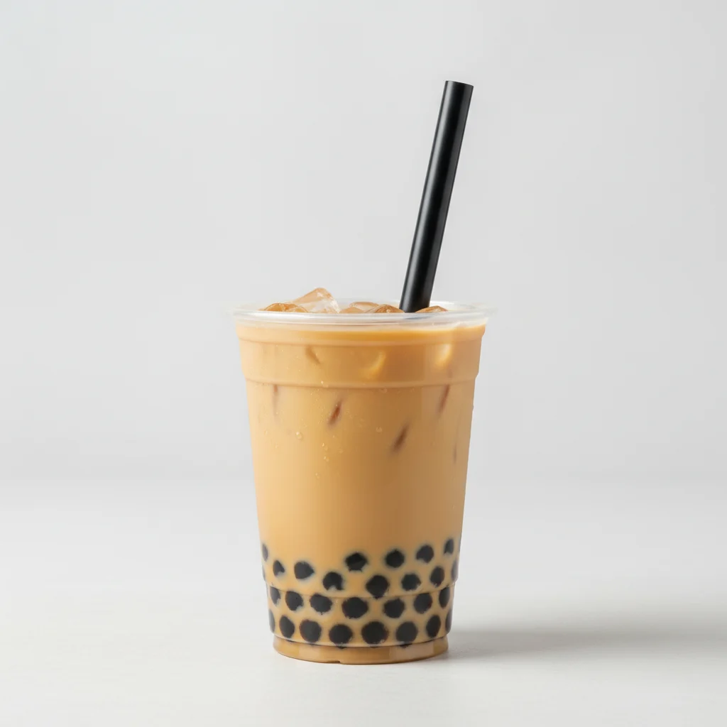 50% Sweetness Four Seasons Milk Tea with Boba [24 oz]
