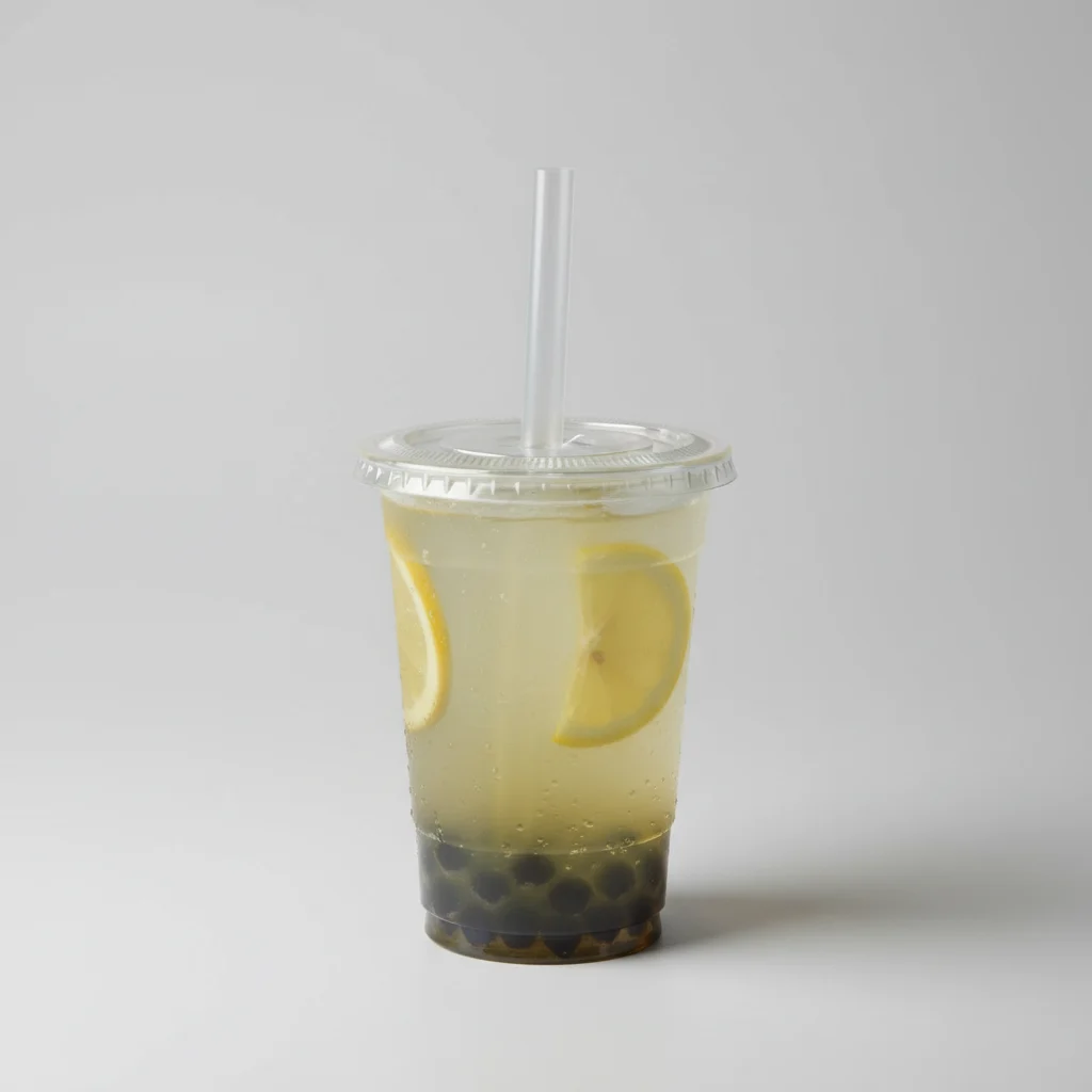Fresh Lemon Green Tea with Boba [24 oz]