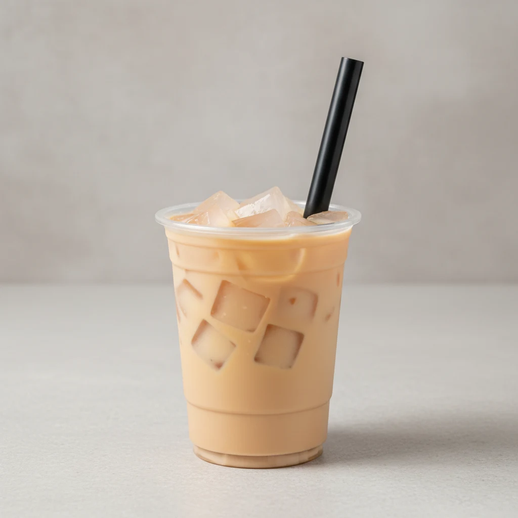 25% Sweetness Four Seasons Milk Tea with Lychee Jelly [24 oz]
